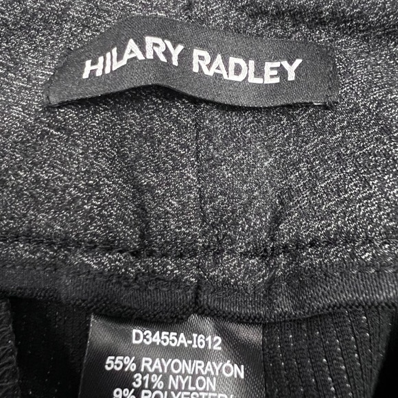 Hilary Radley Charcoal Ponte‎ Knit Slim Leg Pants Womens Large Stretch Workwear - Picture 2 of 8